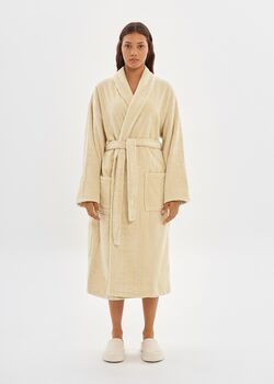 Geo Triangle Unisex 100% Cotton Velour Bathrobe, 2 of 3