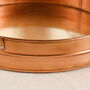 Brushed Copper Circular Serving Tray, thumbnail 7 of 9
