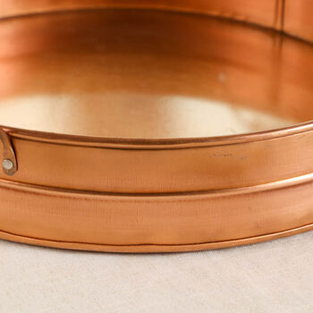 Brushed Copper Circular Serving Tray, 7 of 9