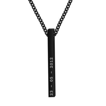 Black Personalised Bar Necklace, 6 of 6