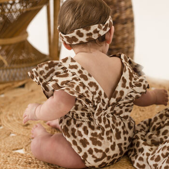 Matching Family Baby's Leopard Print Romper, 2 of 7