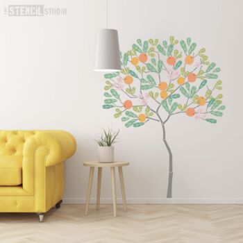 Round Tree With Oranges Stencil Pack, 4 of 9