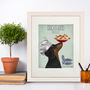 Dachshund Pasta Company Art Print, Framed Or Un Framed, thumbnail 9 of 9