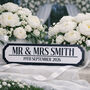 Personalised Small Wedding Road Sign Mr Mrs Couples Name Date Wall Plaque, thumbnail 3 of 4
