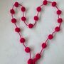 Pink Pompom Bunting For Valentine's, thumbnail 1 of 3