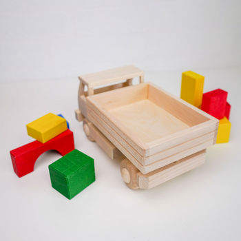 Wooden Tipper Truck With Building Blocks, 6 of 8