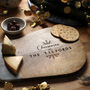 Personalised Christmas Wood And Slate Cheese Board, thumbnail 5 of 7