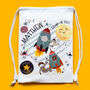 Space Rockets And Astronaut Personalised Kids Bag, thumbnail 3 of 3