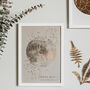 Personalised Gold Foil 'There And Back' Moon Print, thumbnail 1 of 5