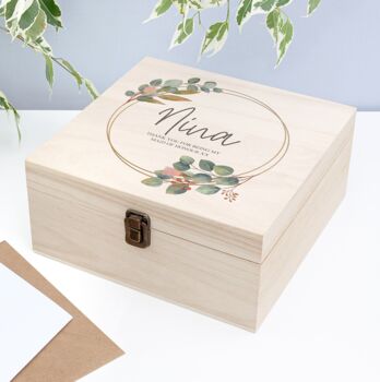 Personalised Floral Wedding Keepsake Box, 4 of 12