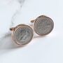 Personalised Sixpence Year Coin Cufflinks, thumbnail 4 of 6