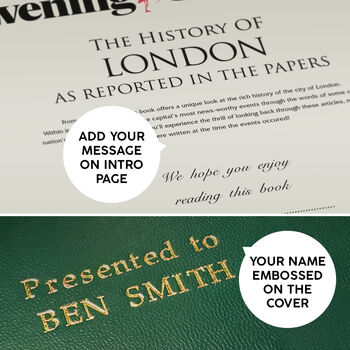 History Of London Personalised Londonder Gift Newspaper Book, 5 of 10