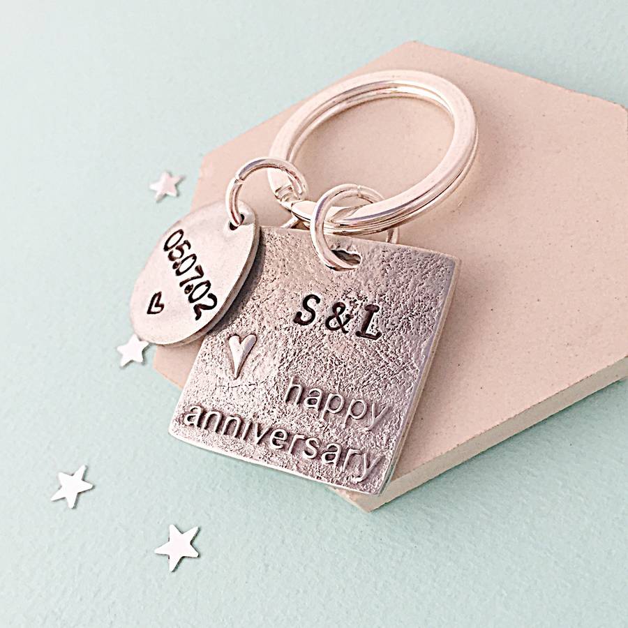 Pewter Anniversary Keyring By Sophie Jones Jewellery ...