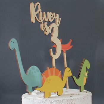 Personalised Cake Topper, Dinosaurs, 6 of 8