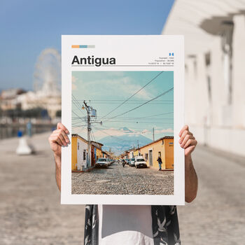 Personalised Minimalist Travel Poster | Antigua Volcano, 4 of 6