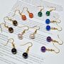 Handmade Sterling Silver And Gold Natural Gemstone Earrings, thumbnail 1 of 9