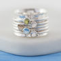 Personalised Birthstone Spinner Ring, thumbnail 8 of 12