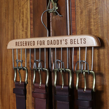 Personalised Wooden Belt Hanger, 5 of 6