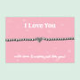 I Love You – Heart Charm Stretch Bracelet, Stainless Steel, thumbnail 1 of 4