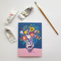 Painted Vase Of Flowers Greetings Card, thumbnail 4 of 5