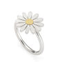 Aster Flower Ring In Solid Silver And 18ct Gold, thumbnail 3 of 6