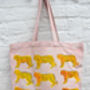 Pink And Yellow Tiger Canvas Shopper Bag, thumbnail 5 of 6