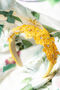 Yellow Flower Embellished Headband With Gems, thumbnail 1 of 7