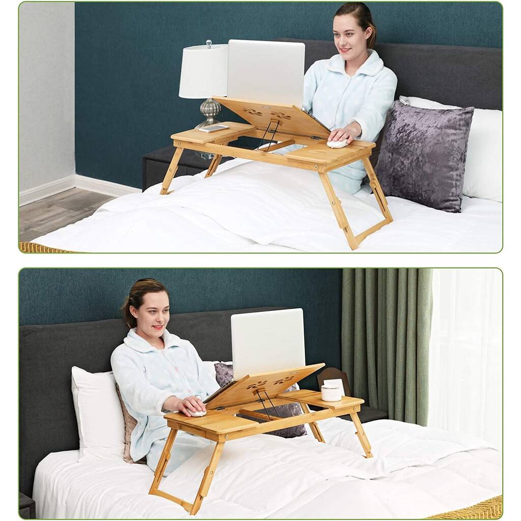 Bamboo laptop deals bed tray