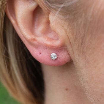 Sterling Silver Mini Circle Studs, 2 of 6