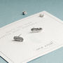 Feather Sterling Silver Stud Earrings, thumbnail 4 of 12