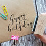 Happy Birthday Large Calligraphy Rubber Stamp, thumbnail 1 of 2