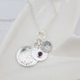 Sterling Silver St Christopher Birthstone Necklace, thumbnail 4 of 9