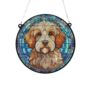 Cavapoo Stained Glass Effect Suncatcher, thumbnail 3 of 3