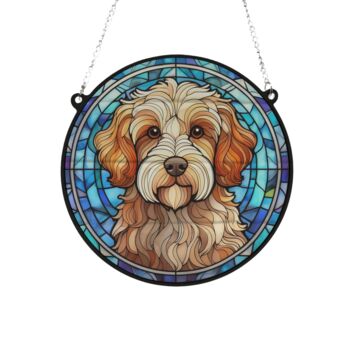 Cavapoo Stained Glass Effect Suncatcher, 3 of 3