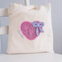 Personalised Pink Crochet Heart Bag, thumbnail 2 of 3