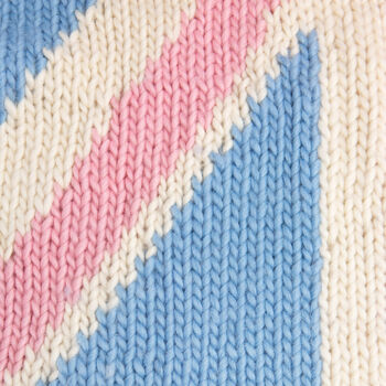 Union Jack Blanket Pastel Intermediate Knitting Kit, 3 of 12