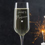 Personalised Engraved Champagne Flute Gift For Girlfriend, thumbnail 1 of 5