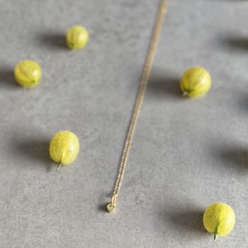 August Birthstone Peridot Gold Plated Necklace, 6 of 8