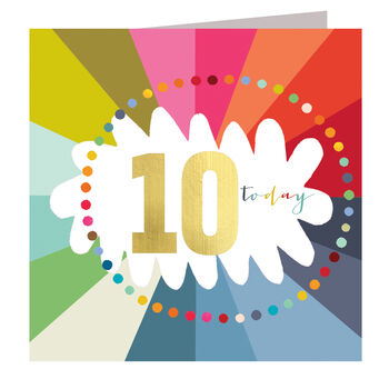 Colourful Cloud 10th Birthday Card, 2 of 4