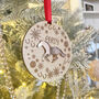 Snowflake Wreath Pet Horse Wood And Acrylic Decoration, thumbnail 4 of 6