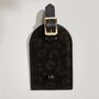 Personalised Black Leopard Leather Luggage Tag, thumbnail 2 of 3