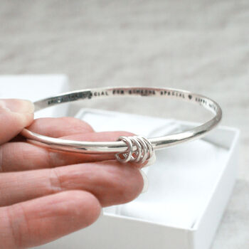 Personalised Silver 40th 50th Birthday Bracelet, 4 of 5