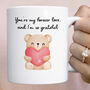 Forever Love Teddy Bear Mug Valentine Gift, thumbnail 7 of 8