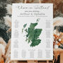 Scotland Map Wedding Table Plan, thumbnail 1 of 5