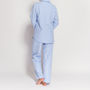 Women's Pyjamas In Blue And White Striped Flannel, thumbnail 2 of 4