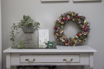 Lavender And Poppy Wreath Home Wall Decoration, 8 of 9