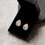 Gold Plated Teardrop Crystal Stud Earrings, thumbnail 3 of 3