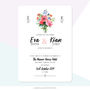 Floral Bouquet Wedding Invitation, thumbnail 3 of 9