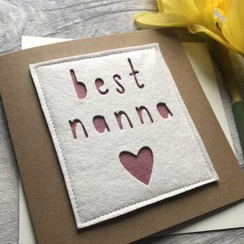 ' Best Mum/Mummy' Felt Birthday Card, 2 of 4