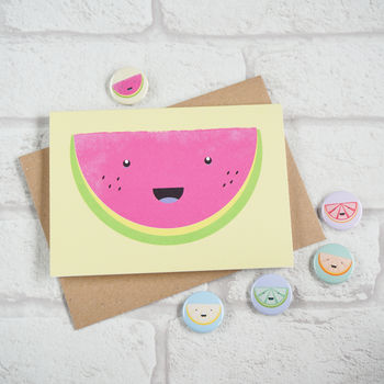 Cute Watermelon Greeting Card, 3 of 3